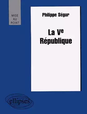 Couverture du produit · La Ve République