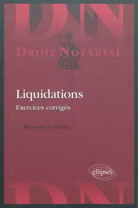 Couverture du produit · Liquidations Exercices Corrigés