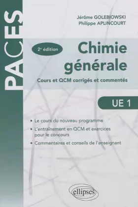 Couverture du produit · Chimie Générale Cours & QCM Corrigés & Commentés