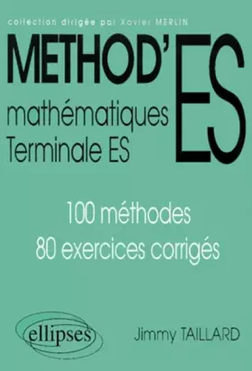 Couverture du produit · METHOD'ES : Mathématiques Terminale ES