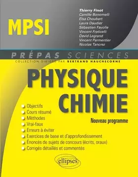 Couverture du produit · Physique chimie MPSI : nouveau programme