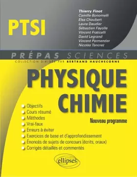 Couverture du produit · Physique Chimie PTSI Programme 2013
