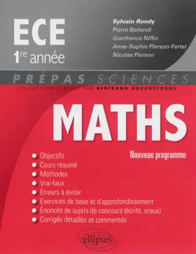 Couverture du produit · Maths ECE 1ère Année Conforme au Programme 2013