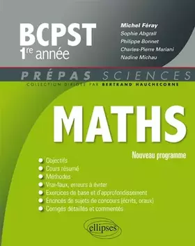 Couverture du produit · Maths BCPST 1ère Année Programme 2013