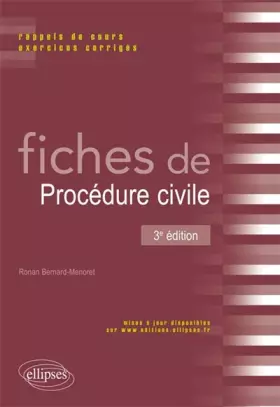 Couverture du produit · Fiches de Procédure Civile