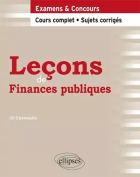 Couverture du produit · Leçons de Finances Publiques