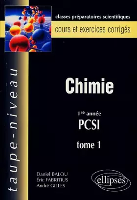 Couverture du produit · Chimie: 1re année PCSI