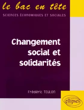 Couverture du produit · Changement social et solidarités