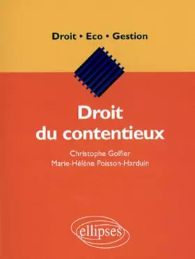 Couverture du produit · Droit du contentieux