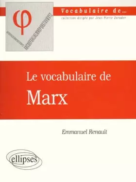 Couverture du produit · Le vocabulaire de Marx