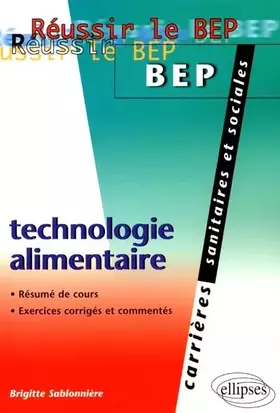 Couverture du produit · Technologie alimentaire