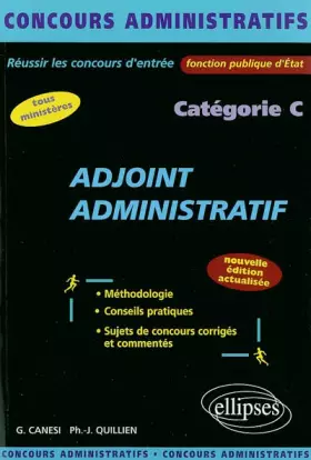 Couverture du produit · Adjoint administratif catégorie C