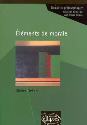Couverture du produit · Eléments de morale