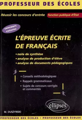 Couverture du produit · L'épreuve écrite de français