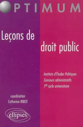 Couverture du produit · Leçons de droit public