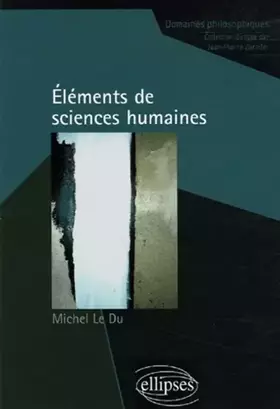 Couverture du produit · Eléments de sciences humaines