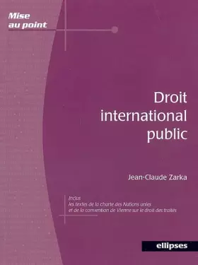 Couverture du produit · Droit international public