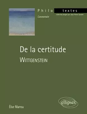 Couverture du produit · De la certitude : Wittgenstein