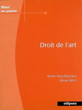Couverture du produit · Droit de l'art