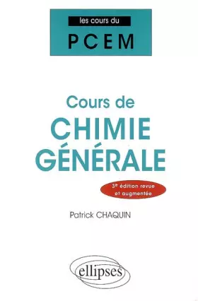 Couverture du produit · Cours de Chimie Générale