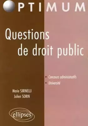 Couverture du produit · Questions De Droit Public