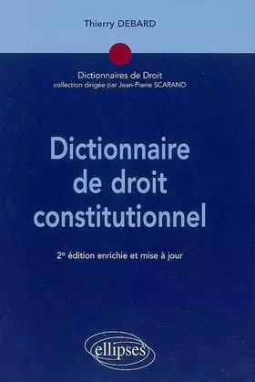 Couverture du produit · Dictionnaire de droit constitutionnel