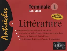 Couverture du produit · Litterature T L Bac 2008