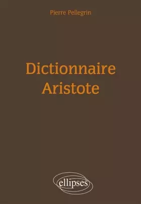 Couverture du produit · Dictionnaire Aristote