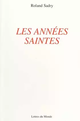 Couverture du produit · Les Années saintes