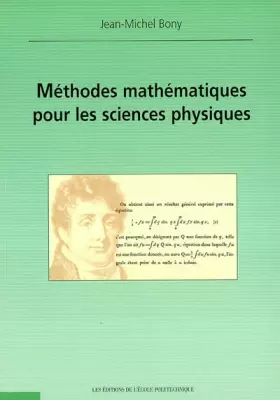 Couverture du produit · Méthodes mathématiques pour les sciences physiques