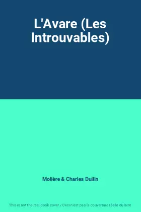 Couverture du produit · L'Avare (Les Introuvables)