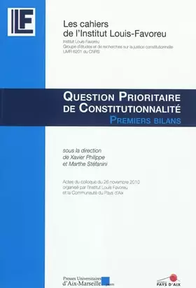Couverture du produit · Question prioritaire de constitutionnalité: Premiers bilans
