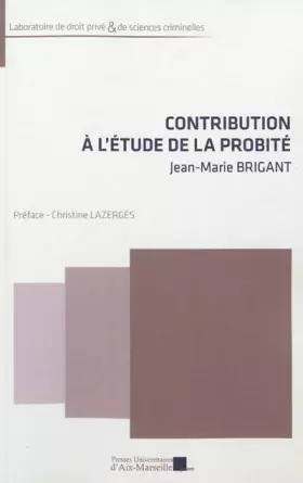 Couverture du produit · Contribution à l'étude de la probité