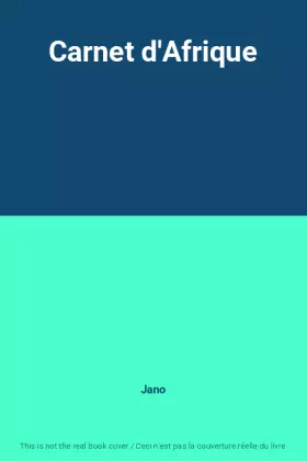Couverture du produit · Carnet d'Afrique