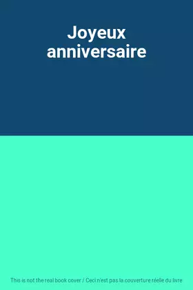 Couverture du produit · Joyeux anniversaire