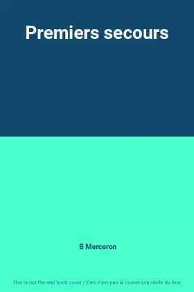 Couverture du produit · Premiers secours