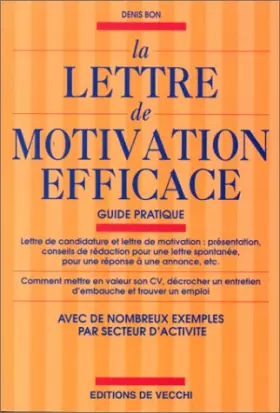 Couverture du produit · La lettre de motivation efficace