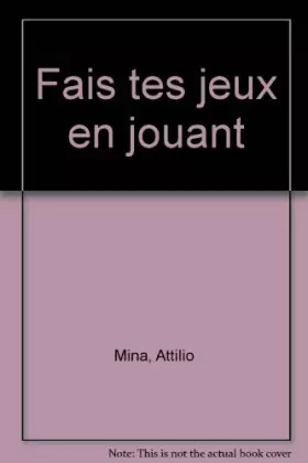 Couverture du produit · Fais tes jeux en jouant