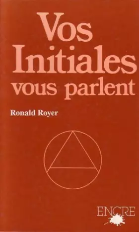 Couverture du produit · Vos initiales vous parlent