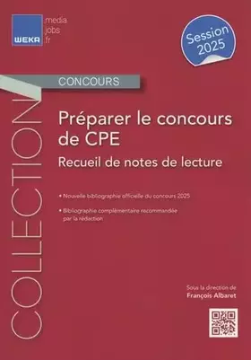 Couverture du produit · Préparer le concours de CPE: Recueil de notes de lecture