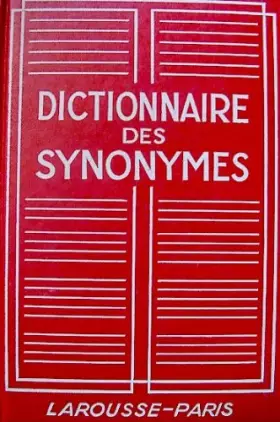 Couverture du produit · Dictionnaire des synonymes