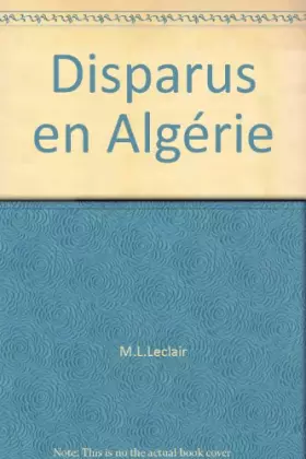Couverture du produit · Disparus en Algérie