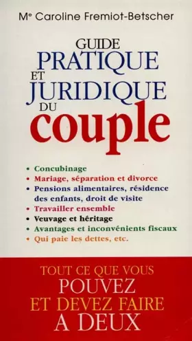 Couverture du produit · Guide pratique juridique du couple