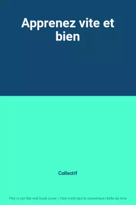 Couverture du produit · Apprenez vite et bien