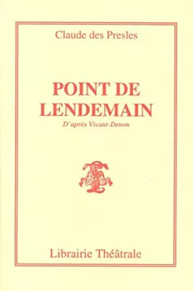 Couverture du produit · Point de lendemain