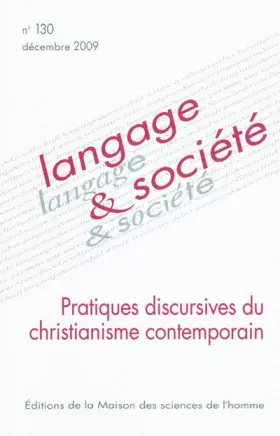 Couverture du produit · Langage et Societe N 130