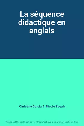 Couverture du produit · La séquence didactique en anglais