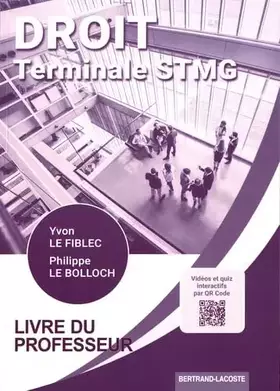 Couverture du produit · Droit Tle STMG: Livre du professeur