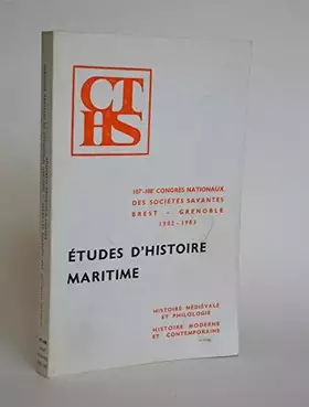 Couverture du produit · Etudes d'histoire maritime