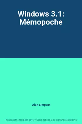 Couverture du produit · Windows 3.1: Mémopoche